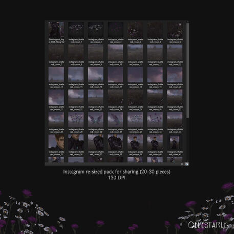 Instagram re-sized pack for sharing (20-30 pieces)