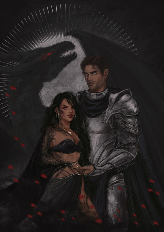 Official Illustration for Gods and Monsters series by Amber V Nicole