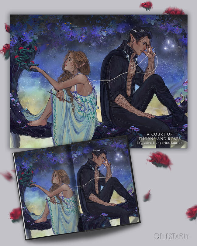 Official SE endpaper for ACOTAR by Sarah J. Maas