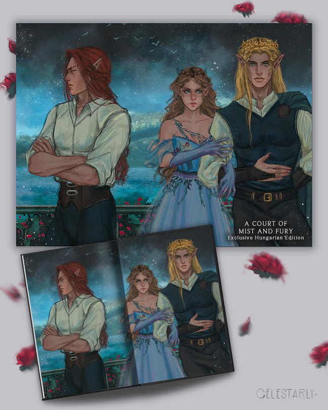 Official SE endpaper for ACOTAR by Sarah J. Maas